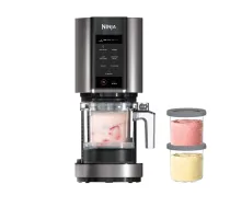 NINJA saldējuma automāts | NC302EU CREAMi 7-in-1 | Jauda 800 W | Tilpums 0,493 L | Melns/Sudrabains