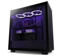 NZXT Tower korpuss NZXT H7 ATX Flow, melns spēļu, gaming, caurspīdīgs PC case NZXT H7 Flow Black Mid Tower