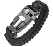 DA99 SURVIVAL APRACE 5IN1 MELNA  DA99 BRANSOLETKA SURVIVAL 5W1 BLACK