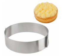 Regulējams Cepšanas Apmale 8Cm Nerūsējošā tērauda kūkas veidne; regulējams diametrs, ātra sildīšana, izturīgi rokturi; Lieliskas kvalitātes metāla     bakeware; Profesionāliem konditoriem un mājas pavāriem. Adjustable Size Stainless Steel Cake Mould Tape with Quick Heating Function and Tight Edging