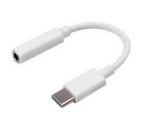 USB-C uz 3,5 mm mini jack adapteris, balts, 11 cm USB tipa C uz Mini Jack adapteris; Stereo, 4 PIN, 3.5mm, Samsung ierobežojums; Mobilo ierīču savienotājs, ātra datu     pārsūtīšana; Mobilo telefonu un mūzikas ierīču lietotāji. USB Type-C to 3.5mm Mini Jack 4 Pin Adapter - Compatible with Mobile Phones, MP3, MP4, iPad - Fast Data Transfer - 11 cm White