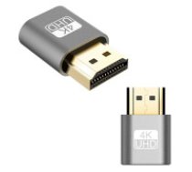 HDMI GPU Monitora Emulators 4K  AK53D ADAPTER HDMI EMULATOR MONITOR GREY