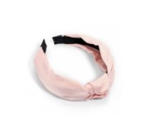 ECARLA Rozā auduma turbāna galvas lente O228R  Pink fabric turban headband O228R