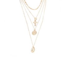 ECARLA Zelta daudzslāņu smalka kaklarota N758  Long multi-delicate necklace N758