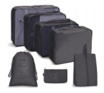 ECARLA Ceļojumu kosmētikas somu un organizatoru komplekts (7 gabali)  Travel set of 7 cosmetic bags and organizer sachets KS41WZ3