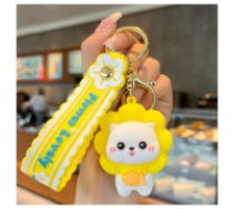 ECARLA Atslēgu piekariņš Lauva ziedu dzeltens BRL205  Keychain Lion floral yellow BRL205