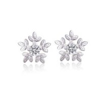 ECARLA Rodiumēti sudraba auskari KST1829S  925 silver rhodium-plated earrings KST1829S