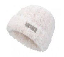 ECARLA Ziemas plīša cepure balta, mīksta un silta ar ielāpu  Plush winter hat, soft and warm, with a patch, white CZ31WZ2