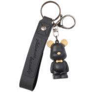 ECARLA Melnā lāča atslēgu piekariņš ar piekariem  Black teddy bear keychain with pendants BRL49