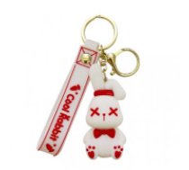 ECARLA Balts trusis atslēgu piekariņš BRL209  White rabbit keychain BRL209