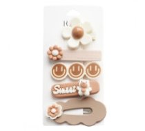 ECARLA Saldie SMILE SP280 matu sprādžu komplekts - 5 gab.  Set of 5 pieces of 5-in-1 hair pins sweet SMILE SP280