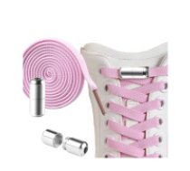 ECARLA Elastīgās rozā kurpju auklas bez siešanas, 2 gab.  Elastic shoelaces without ties, 2 pcs, pink SDB01R