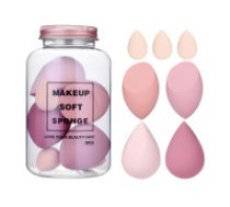 ECARLA Kosmētikas sūkļu komplekts 7 gabali Rožu Krēms  Set of 7 ROSE CREAM DUO GB06R makeup sponges