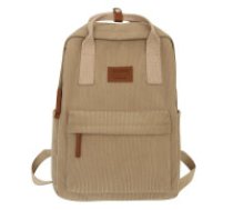 ECARLA Universālais brūnais velveta sporta skolas mugursoma PL171BR  Universal brown corduroy school sports backpack PL171BR