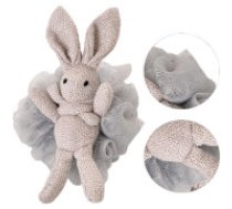 ECARLA Vannas sūklis ar rokturi XL 15cm ruffles GB10SZ  BUNNY wet body wash sponge brush XL 15cm ruffles GB10SZ