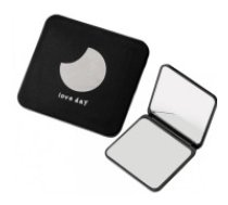 ECARLA BLACK MOON elegants kosmētikas spogulis ar L16S somiņas atvērumu  BLACK MOON elegant cosmetic mirror with opening for L16S bag