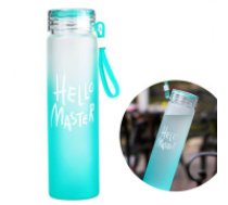 ECARLA Ūdens pudele stikla ar rokturi 400 ml  Water bottle Glass bottle with screw-on handle OMBRE 400 ML BD25M