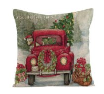 ECARLA Ziemassvētku spilvendrāna 45x45cm 100% poliesters  Pillowcase 45cm x 45cm Christmas motif POD173