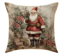 ECARLA Ziemassvētku spilvendrāna 45x45 cm Santa BOHO  Pillowcase 45 x 45 cm Christmas motif Santa POD113