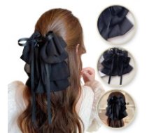 ECARLA Liela tilla matu sprādze XL  Large layered tulle bow, hairpin, black buckle XL SP335