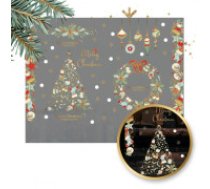 ECARLA Ziemassvētku krāsainās logu uzlīmes 90x30 cm  Christmas colorful window stickers 2 sheets 90 x 30 cm NKD22