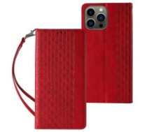 Hurtel Magnet Strap Case for iPhone 14 Flip Wallet Mini Lanyard Stand red  Magnet Strap Case for iPhone 14 Flip Wallet Mini Lanyard Stand red