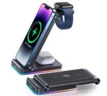 Joyroom Joyroom 3in1 induction charger for Apple devices - iPhone, Apple Watch, Airpods (up to 15W) stand stand black (JR-WQN01)  Joyroom 3in1 induction charger for Apple devices - iPhone,     Apple Watch, Airpods (up to 15W) stand stand black (JR-WQN01)