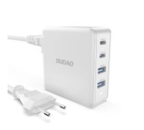 Dudao GaN 100W fast wall charger 2 x USB-C / 2 x USB Dudao A100EU - white  GaN 100W fast wall charger 2 x USB-C / 2 x USB Dudao A100EU - white