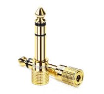 UGREEN Ugreen adapteris no 3,5 mm mini jack uz 6,3 mm jack adapteri zelta (20503)  Ugreen adapter from 3,5 mm mini jack to 6,3 mm jack adapter gold (20503)