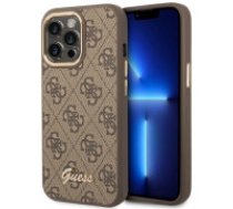 Guess Guess GUHCP14LHG4SHW iPhone 14 Pro 6.1 "brown / brown hard case 4G Vintage Gold Logo  Guess GUHCP14LHG4SHW iPhone 14 Pro 6.1 "brown / brown hard case 4G Vintage Gold     Logo