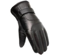 Hurtel Men's insulated PU leather phone gloves - black  Men's insulated PU leather phone gloves - black