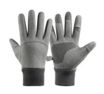 Hurtel Men's insulated sports phone gloves - gray  Men's insulated sports phone gloves - gray