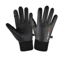 Hurtel Men's insulated, anti-slip telephone gloves - black  Men's insulated, anti-slip telephone gloves - black