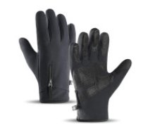 Hurtel Anti-slip winter phone sports gloves (size M) - black  Anti-slip winter phone sports gloves (size M) - black