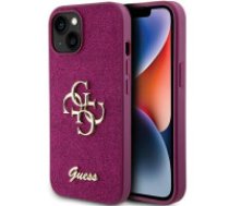 Guess Guess Glitter Script Big 4G case for iPhone 15 - purple  Guess Glitter Script Big 4G case for iPhone 15 - purple