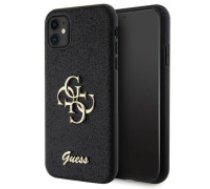 Guess Guess GUHCN61HG4SGK case for iPhone 11 / Xr - black Glitter Script Big 4G  Guess GUHCN61HG4SGK case for iPhone 11 / Xr - black Glitter Script Big 4G