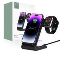 Tech-Protect Tech-Protect QI15W-A20 inductive charger with 3in1 stand for smartphone / headphones / Apple Watch - black  Tech-Protect QI15W-A20 inductive charger with 3in1 stand for     smartphone / headphones / Apple Watch - black