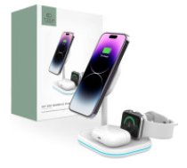 Tech-Protect Tech-Protect QI15W-A27 3in1 inductive charger with stand with MagSafe for smartphone / Apple Watch / AirPods - white  Tech-Protect QI15W-A27 3in1 inductive charger with stand     with MagSafe for smartphone / Apple Watch / AirPods - white