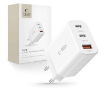 Tech-Protect Tech-Protect NC30W network charger 2x USB-C PD 30W / USB-A QC 3.0 - white  Tech-Protect NC30W network charger 2x USB-C PD 30W / USB-A QC 3.0 - white