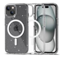 Tech-Protect Tech-Protect FlexAir Hybrid MagSafe case for iPhone 15 - transparent and glitter  Tech-Protect FlexAir Hybrid MagSafe case for iPhone 15 - transparent and glitter