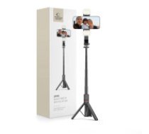 Tech-Protect Tech-Protect L05S Bluetooth selfie stick with tripod up to 105cm with LED lamp - black  Tech-Protect L05S Bluetooth selfie stick with tripod up to 105cm with LED lamp - black