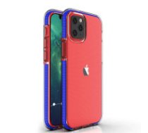 Hurtel Spring Case clear TPU gel protective cover with colorful frame for iPhone 12 mini dark blue  Spring Case clear TPU gel protective cover with colorful frame for iPhone 12 mini dark     blue