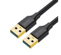 UGREEN Ugreen US128 10370 USB-A 3.0 / USB-A 3.0 5Gb/s cable 1m - black  Ugreen US128 10370 USB-A 3.0 / USB-A 3.0 5Gb/s cable 1m - black