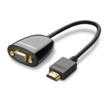 UGREEN Ugreen Cable Cord Adapter Adapter One Way HDMI (Male) to VGA (Female) FHD Black (MM105 40253)  Ugreen Cable Cord Adapter Adapter One Way HDMI (Male) to VGA (Female) FHD Black (MM105     40253)