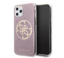 Guess Guess GUHCN65PCUGLPI iPhone 11 Pro Max pink/pink hard case 4G Circle Glitter  Guess GUHCN65PCUGLPI iPhone 11 Pro Max pink/pink hard case 4G Circle Glitter