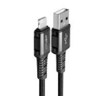 Acefast Acefast cable MFI USB - Lightning 1.2m, 2.4A black (C1-02 black)  Acefast cable MFI USB - Lightning 1.2m, 2.4A black (C1-02 black)