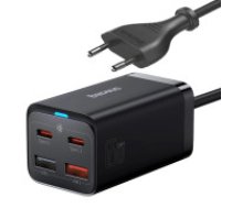 Baseus Baseus GaN3 Pro fast charger GaN 2 x USB Type C / 2 x USB 65W PD, QC4.0+, AFC, PPS + cable USB Type C - USB Type C 1m black (CCGP040101)  Baseus GaN3 Pro fast charger GaN 2 x USB     Type C / 2 x USB 65W PD, QC4.0+, AFC, PPS + cable USB Type C - US