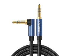 UGREEN Ugreen angled AUX cable 2 x mini jack 3.5mm 1.5m blue (AV112)  Ugreen angled AUX cable 2 x mini jack 3.5mm 1.5m blue (AV112)