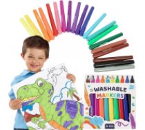 Mazgājamo marķieru komplekts ar 20 krāsām radošās aktivitātes krāsas, bērnu mākslinieciskās pildspalvas, viegli izdzēšamas, netoksiskas krāsas, īpaši     ergonomiski rokturi Mazgājamo marķieru komplekts ar 20 krāsām