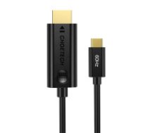 Choetech USB-C HDMI kabelis Choetech CH0019, 1,8 m (melns) Kabelis Choetech unidirectional adapter cable USB Type C adapter (male) to HDMI 2.0 (male) 4K 60Hz 1.8m (CH0019) USB-C to HDMI     cable Choetech CH0019, 1.8m (black)